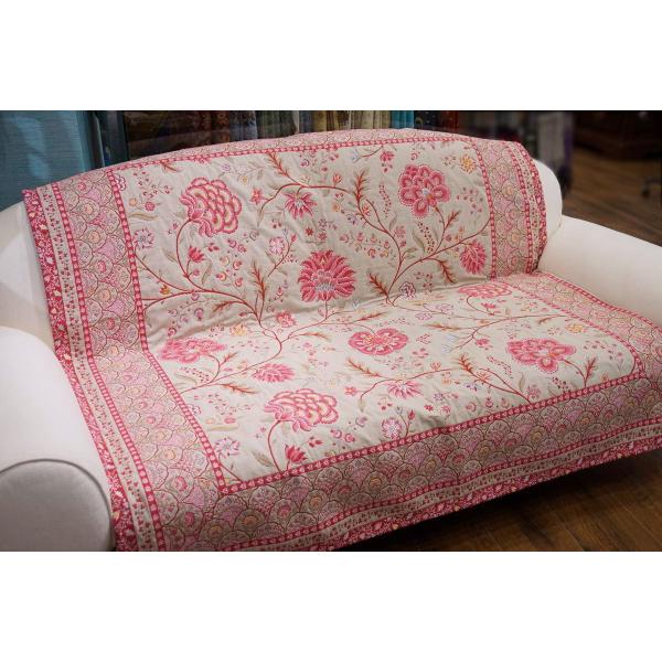 フランス製マルチカバー145x145cmサイズ◆FMC145-MNT-PKBG モンテスパン/ピンク...