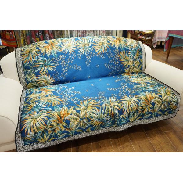 フランス製マルチカバー145x145cmサイズ◆FMC145-MRA-BL モーレア/ブルー