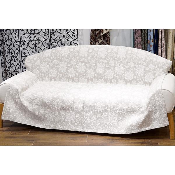 フランス製 ジャカード織マルチカバー 180x180cmサイズ　FMC180-ORT-BG　オリエン...