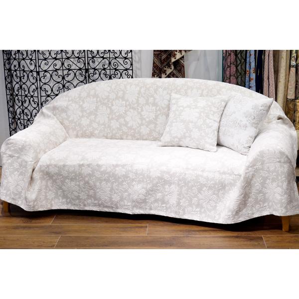 フランス製 ジャカード織マルチカバー 260x180cmサイズ　FMC260-ORT-BG　オリエン...