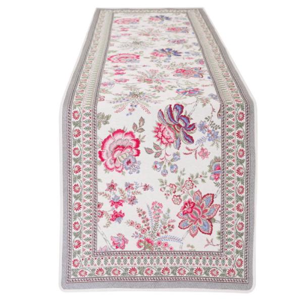 フランス製ジャカード織テーブルランナー◆FRN-GRN-PK ガランス/ピンク