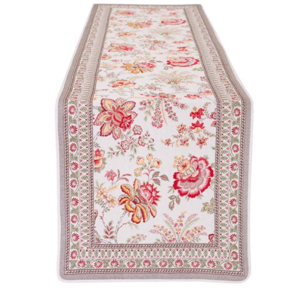 フランス製ジャカード織テーブルランナー◆FRN-GRN-RD ガランス/レッド