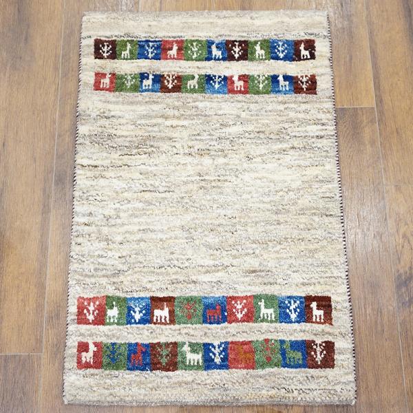 手織りギャッベ　GB90-166　90×58cm　玄関サイズ