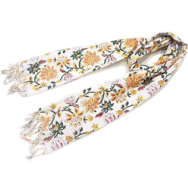 【メール便OK】ハンドブロックプリント コットンストール IBP-SCF007