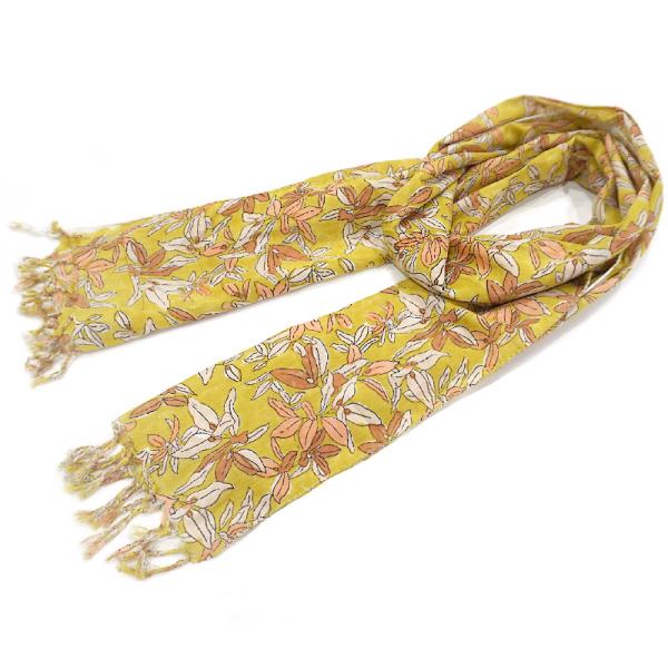 【メール便OK】ハンドブロックプリント コットンストール IBP-SCF008