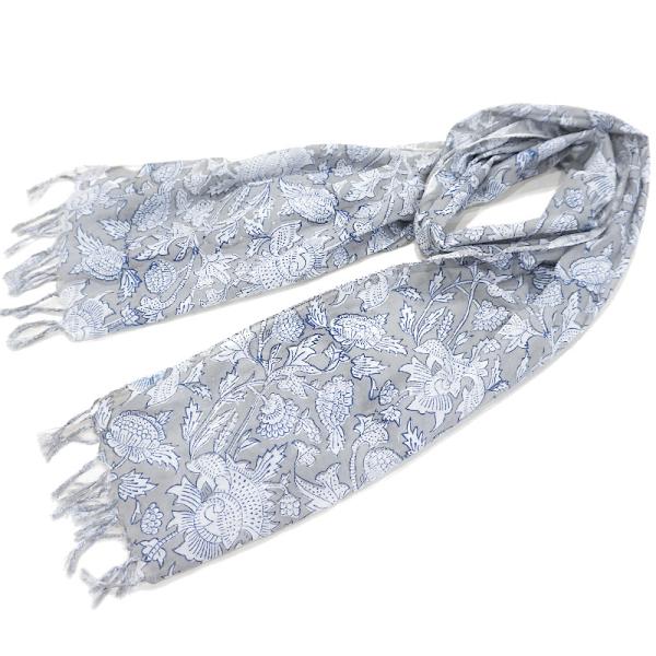 【メール便OK】ハンドブロックプリント コットンストール IBP-SCF009