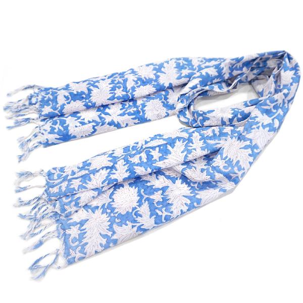 【メール便OK】ハンドブロックプリント コットンストール IBP-SCF010