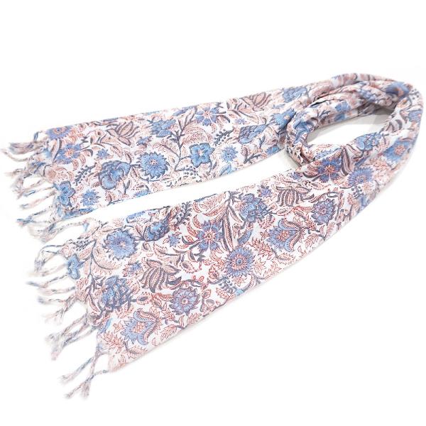 【メール便OK】ハンドブロックプリント コットンストール IBP-SCF012