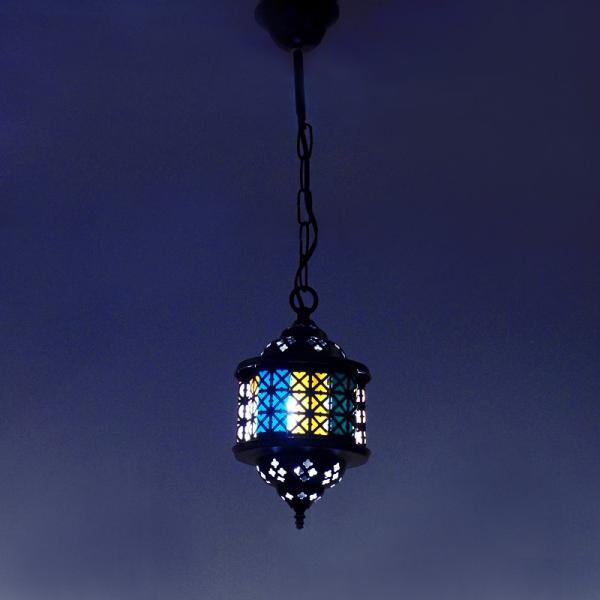 トルコ製　ペンダントランプ　Sサイズ/ブルー　LP-S1  (LEDサービス球付)