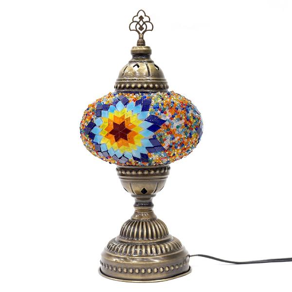 トルコ製　モザイクガラス テーブルランプ　LS-L108 (LEDサービス球付)
