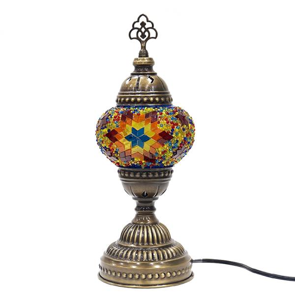 トルコ製　モザイクガラス テーブルランプ　LS-M116 (LEDサービス球付)