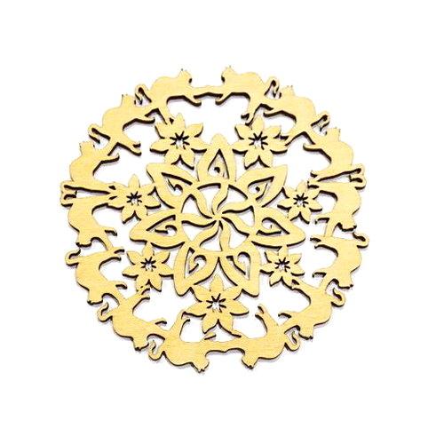 リトアニア木製コースター　LT-COS-CAT/キャット