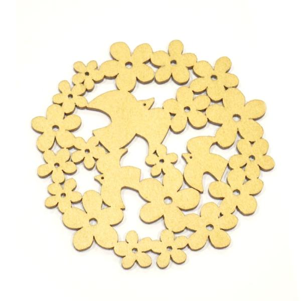 リトアニア木製コースター　LT-COS-PIGEON/ピジョン(鳩)