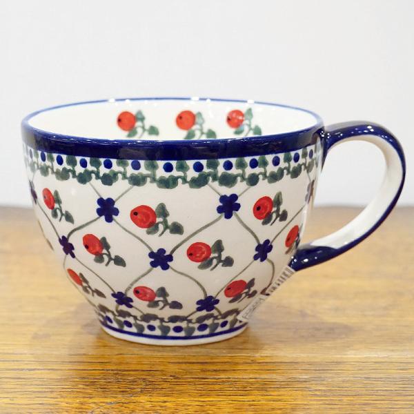 ポーランド陶器　ポーリッシュポタリー 「Millena」 カフェオレマグ/スープカップ（約400ml...