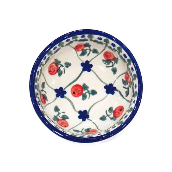 ポーランド陶器　ポーリッシュポタリー 「Millena」 ボウル小　M0330B-04　赤い実トレリ...