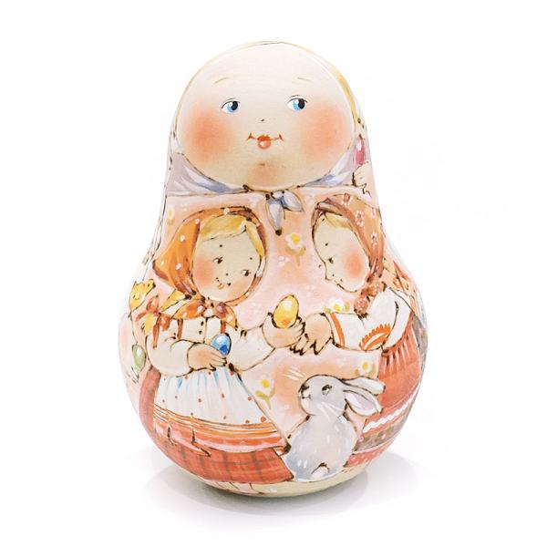 ロシア　イリーナ・ヴァトルーシュキナ作　起き上がりこぼし（女の子）　MAT-097