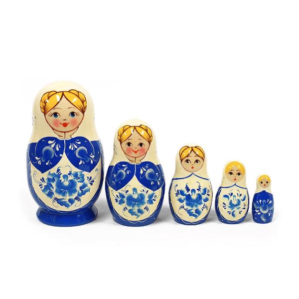 ロシア　キーロフの街のマトリョーシカ（5P）　MAT-130