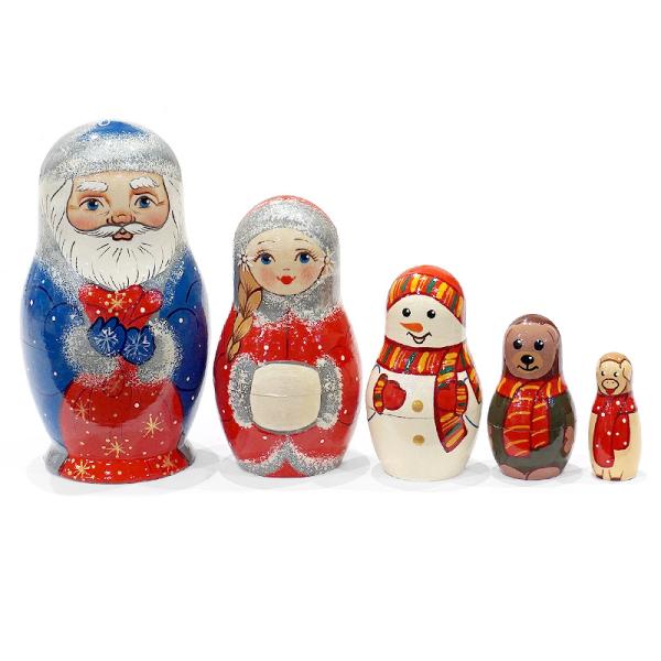 ロシア　キーロフ サンタ マトリョーシカ（5P） MAT-174