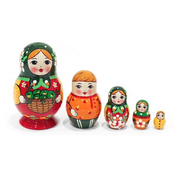 ロシア　セルギエフパサード　マトリョーシカ小（5P）　MAT-192