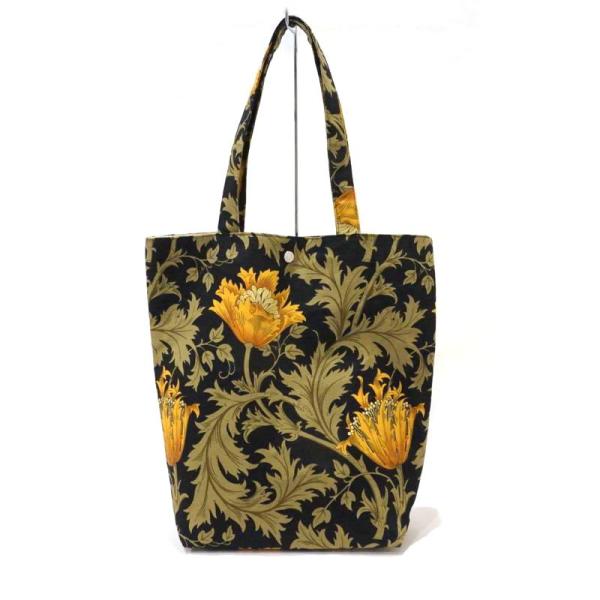 Morris Collection アネモネ トートバッグ 縦長Lサイズ/ブラック　MB-TT-L-...