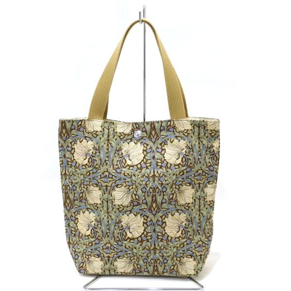 Morris Collection ピンパーネル トートバッグ 縦長Sサイズ/ブラウン　MB-TT-...