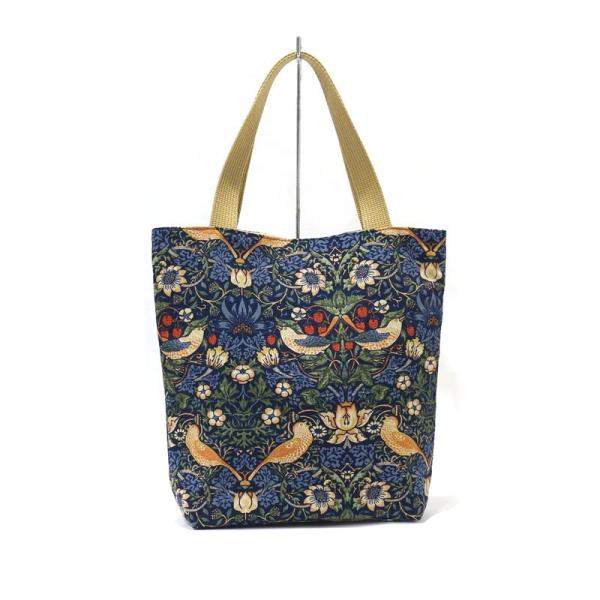 Morris Collection いちご泥棒 トートバッグ 縦長Sサイズ/ネイビー　MB-TT-S...