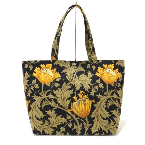 Morris Collection アネモネ トートバッグ 横長Lサイズ/ブラック　MB-TTW-L...