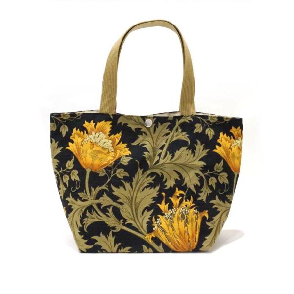 Morris Collection アネモネ トートバッグ 横長Sサイズ/ブラック　MB-TTW-S...