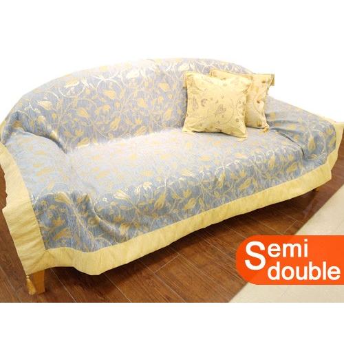 トルコ製 マルチカバー (ベッドカバー/ソファカバー) セミダブルサイズ MC-SW-LKBL ラー...