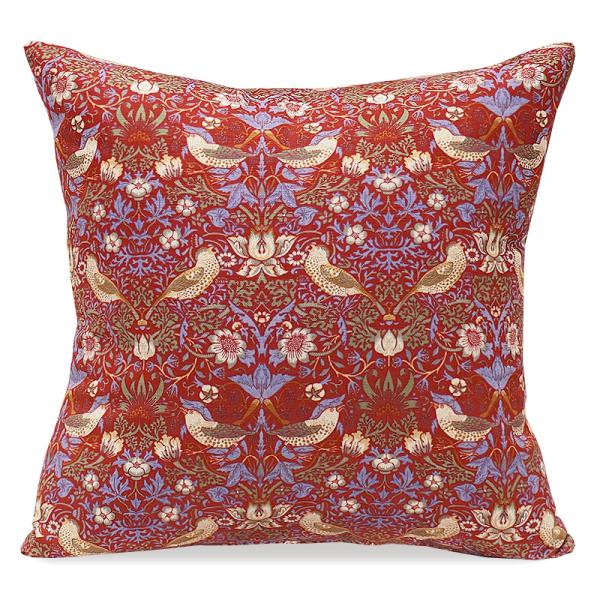 Morris Collection クッションカバー（45cm） いちご泥棒/レッド MCC-STR...