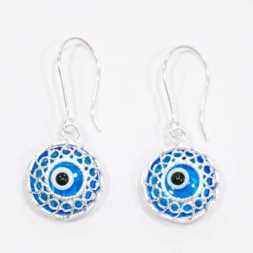 【メール便ＯＫ】ナザールボンジュウ トルコのお守り ピアス N-ES3637B シルバー925/水色...