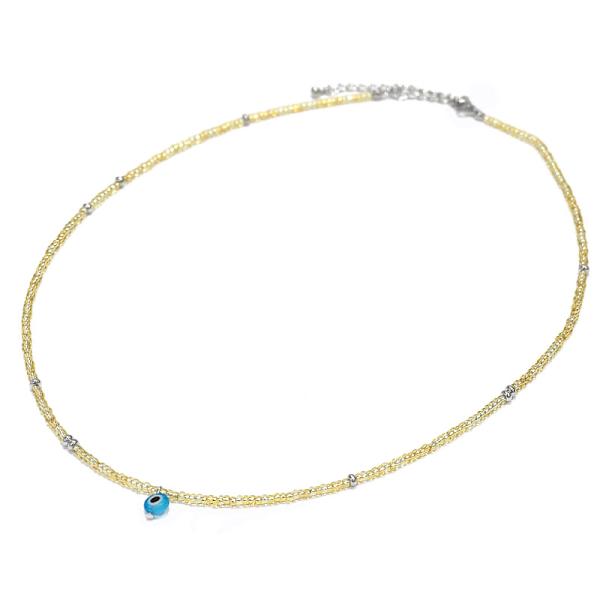 【メール便ＯＫ】トルコ製 ナザールボンジュウ トルコのお守り ビーズネックレス N-NBEADS-0...