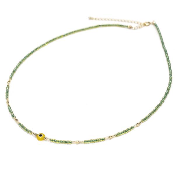 【メール便ＯＫ】ナザールボンジュウ　トルコのお守り　ビーズネックレス　N-NBEADS-08