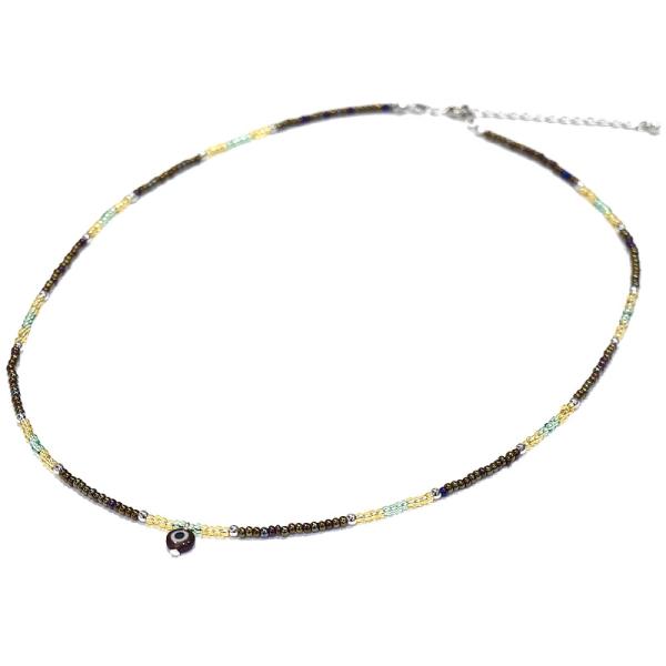 【メール便ＯＫ】トルコ製 ナザールボンジュウ トルコのお守り ビーズネックレス N-NBEADS-0...