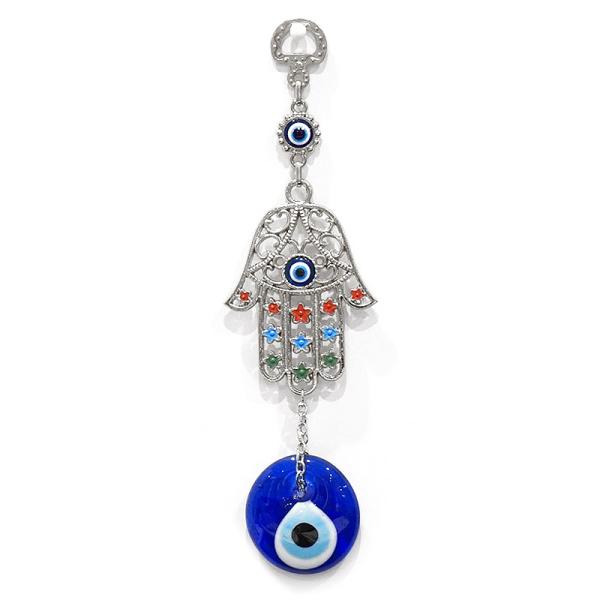 【メール便ＯＫ】トルコ製 ナザールボンジュウメタルオーナメント ファティマの手 N-O-FATMA-...