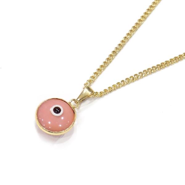 【メール便ＯＫ】トルコ製 ナザールボンジュウ ペンダント/ピンク N-P002-PK