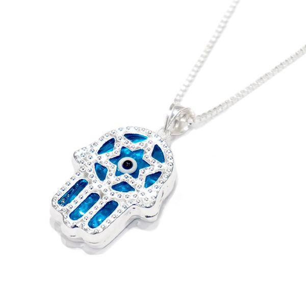 【メール便ＯＫ】トルコ製 ナザールボンジュウペンダントトップ N-PS0446B シルバー925/水...