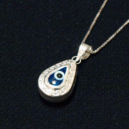 【メール便ＯＫ】ナザールボンジュウ トルコのお守り ペンダントトップ N-PS3524B シルバー9...