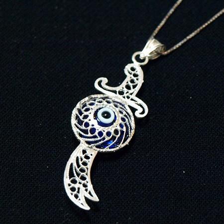 【メール便ＯＫ】ナザールボンジュウ トルコのお守り ペンダントトップ N-PS3905N シルバー9...