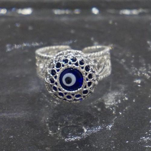 【メール便ＯＫ】ナザールボンジュウ トルコのお守り リング N-RS74008N シルバー925/ネ...