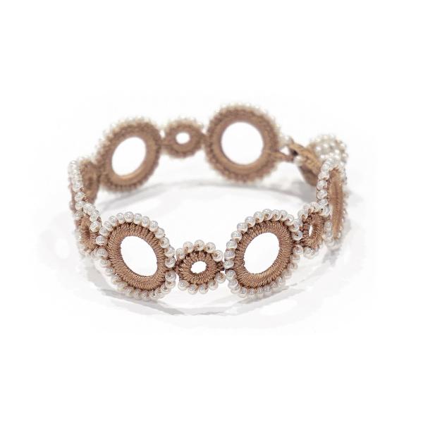 【メール便OK】トルコ製　ボンジュックオヤ　ブレスレット　OYA-BB-CRCL-PK　サークル/ピ...