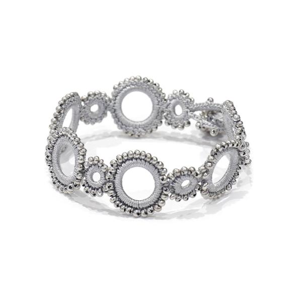 【メール便OK】トルコ製　ボンジュックオヤ　ブレスレット　OYA-BB-CRCL-SV　サークル/シ...