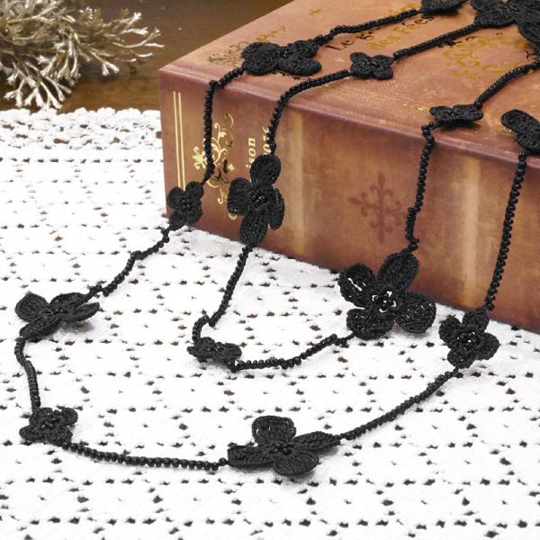 トルコ製　トゥーオヤ　ラリエット　OYA-LT-CROS-BK　クロス/ブラック