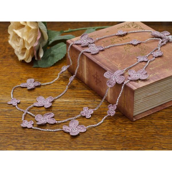 トルコ製 トゥーオヤ ラリエット OYA-LT-CROS-PP クロス/モーブ