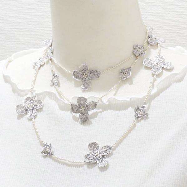 トルコ製　トゥーオヤ　ラリエット　OYA-LT-CROS-SV　クロス/シルバーグレイ