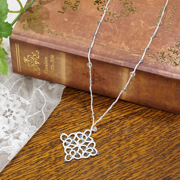 【メール便OK】トルコ製　メキッキオヤ　ネックレス　OYA-NM-DIAM-WT　ダイヤモンド/ホワ...