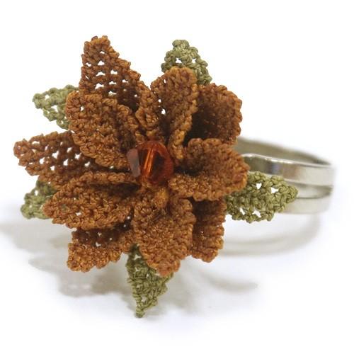 シルクイーネオヤ リング OYA-R-DC-BR 山に咲く花