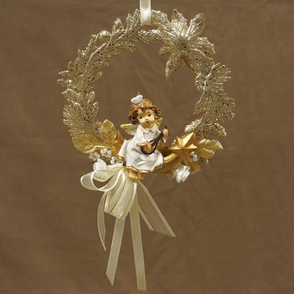 ザルツブルグのクリスマス飾り　天使のリース リング/マンドリン　RSP-AGL-RING2