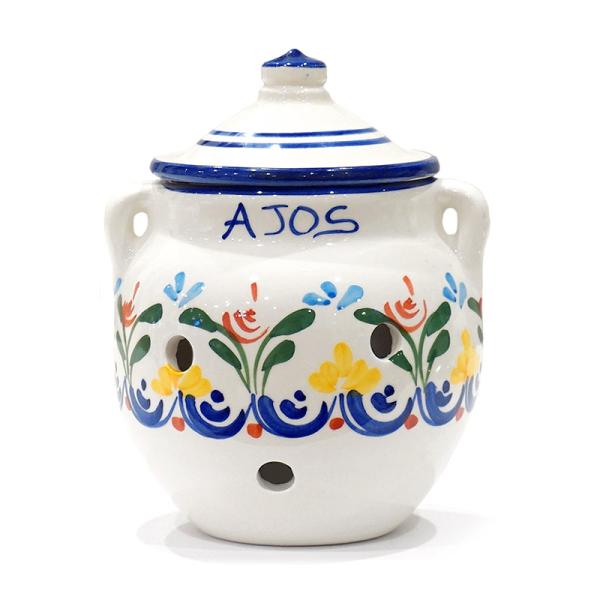 スペイン陶器 ガーリックポット にんにく入れ にんにく壷 SP-102A