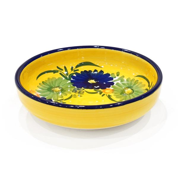 スペイン陶器 SP-19N ボウル大/青緑花柄